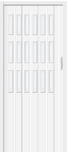 Дверь-гармошка 018 Белый глянец