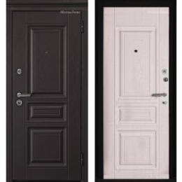 Входная дверь МетаЛюкс Триумф М601 Ясень черный / Ясень белый