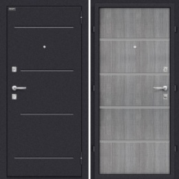 Входная дверь Оптим Лайн (66мм) Grey Crosscut